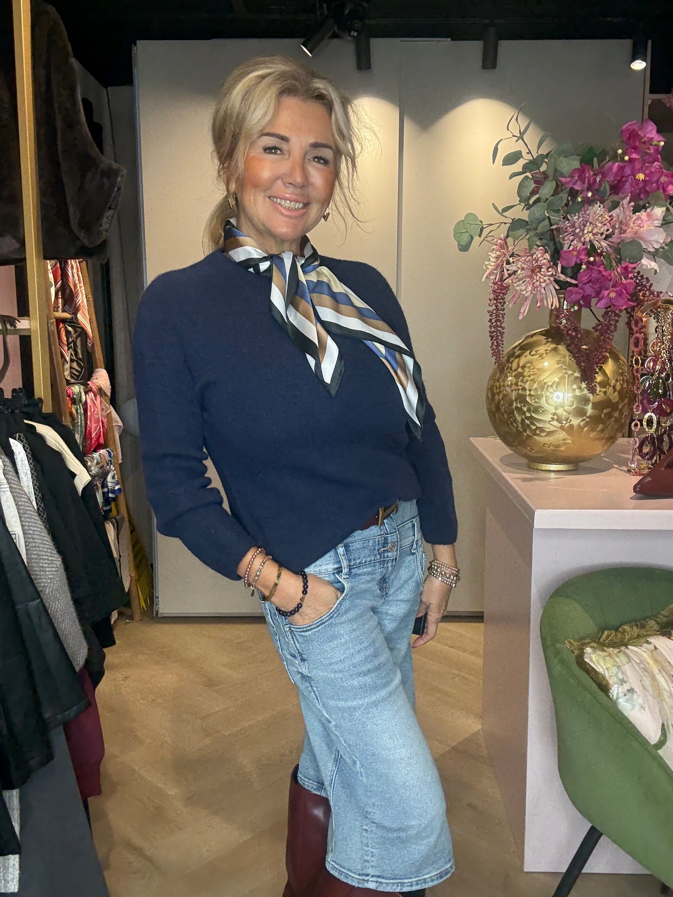 Triple Nine Baby Alpaca Dark bleu Long Sleeves